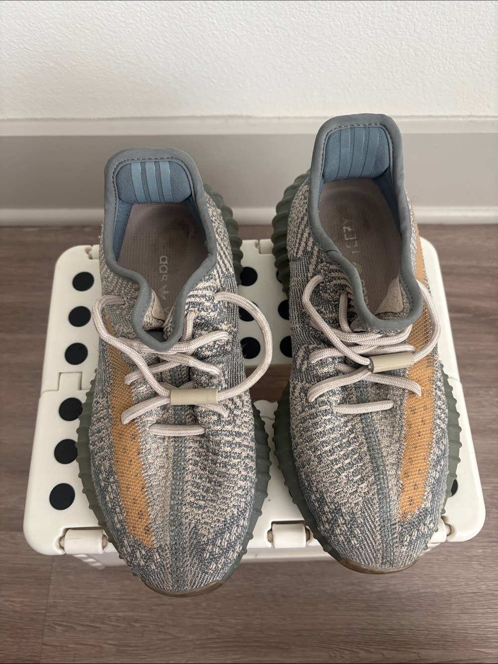 Yeezy israfil 350 boost adidas Grey & Tan Knit Sneakers